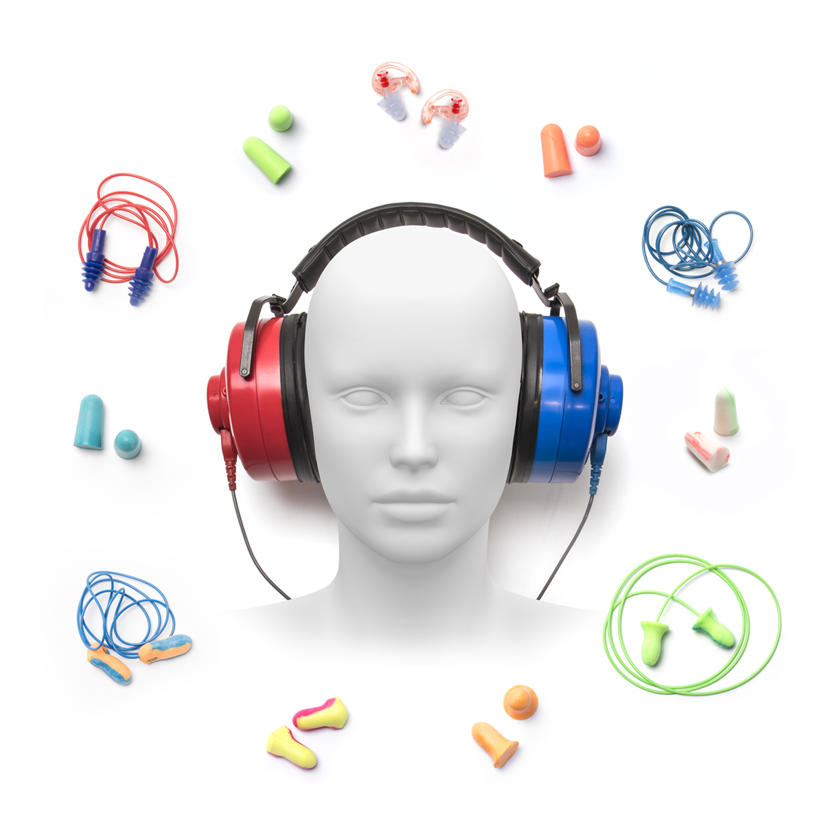 Benson CCF-200 fit test headset and earplugs
